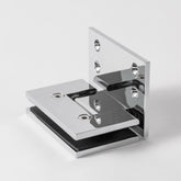 FORGE SHOWER HINGE GLASS TO WALL EXTENDED PLATE 90 Degrees - Chrome